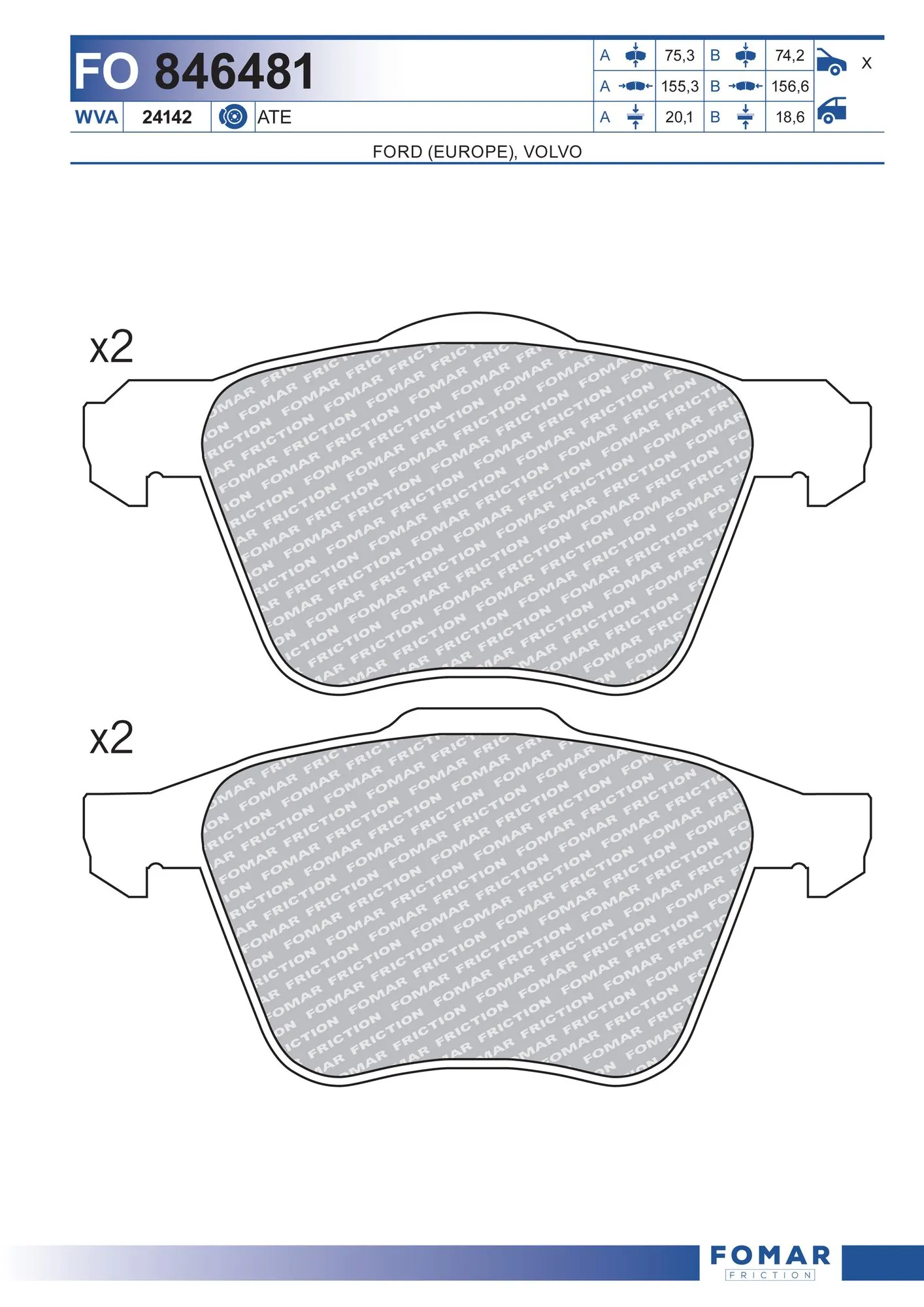 Brake Pad Set, disc brake